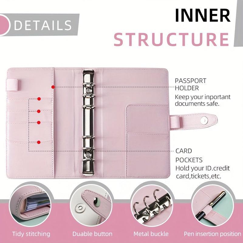 A6 Budget Book Splicing Pink