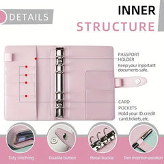 A6 Budget Book Splicing Pink