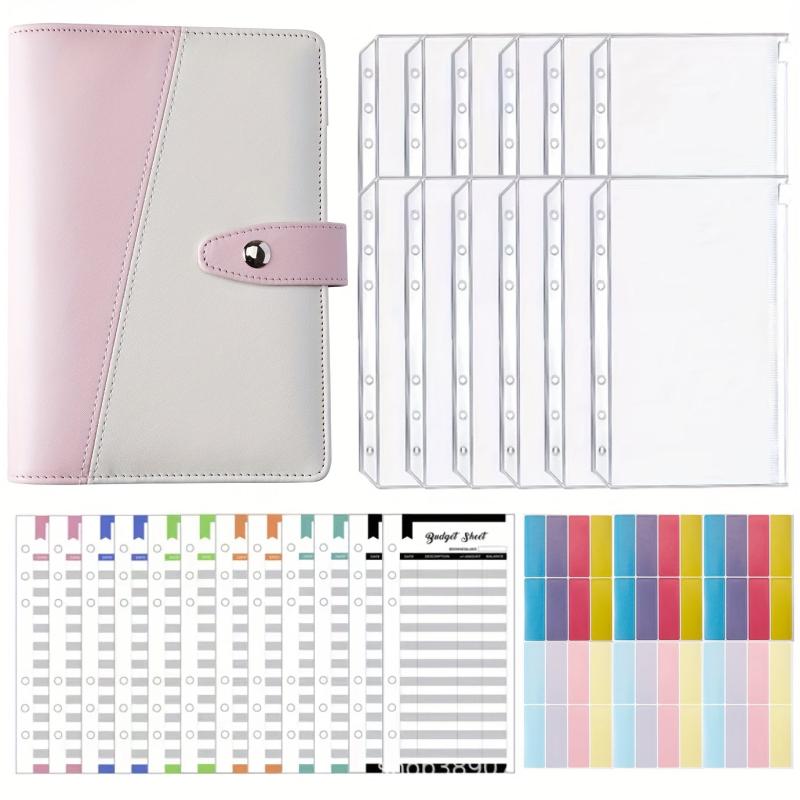 A6 Budget Book Splicing Pink