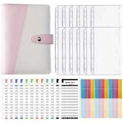 A6 Budget Book Splicing Pink