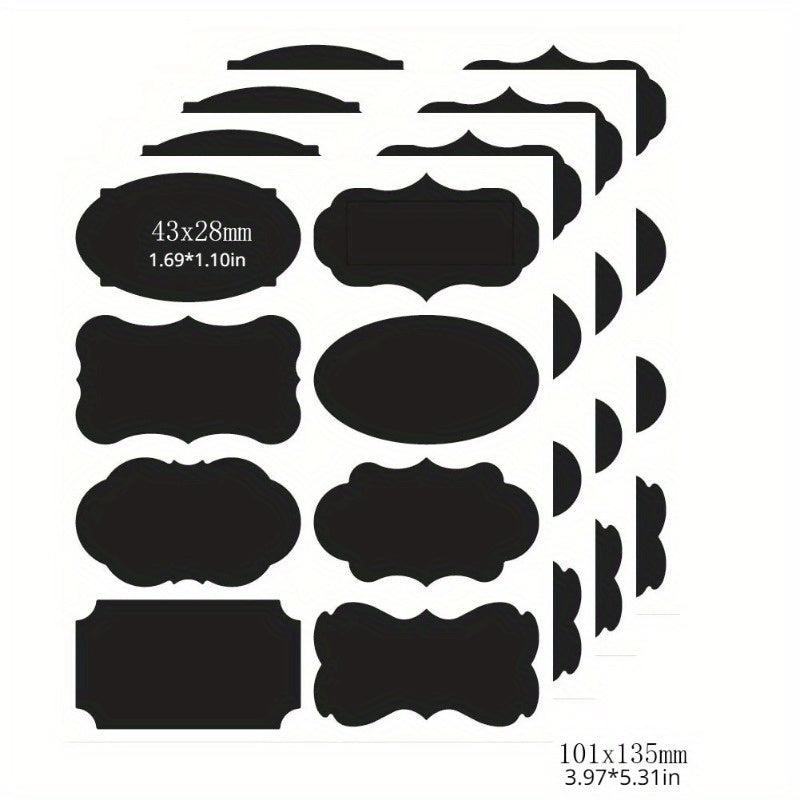 40pcs Chalkboard Label Stickers Waterproof with Chalk Marker