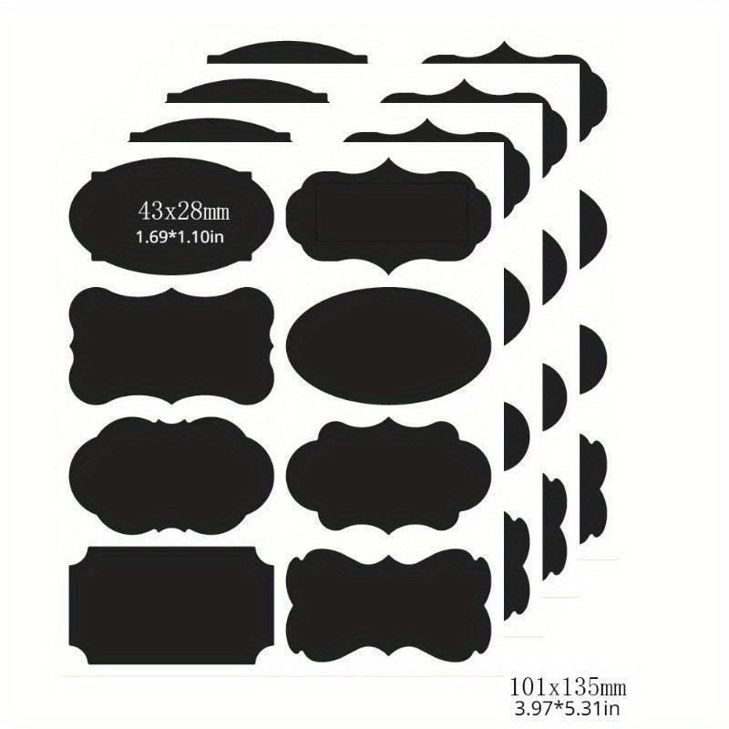 40pcs Chalkboard Label Stickers Waterproof with Chalk Marker