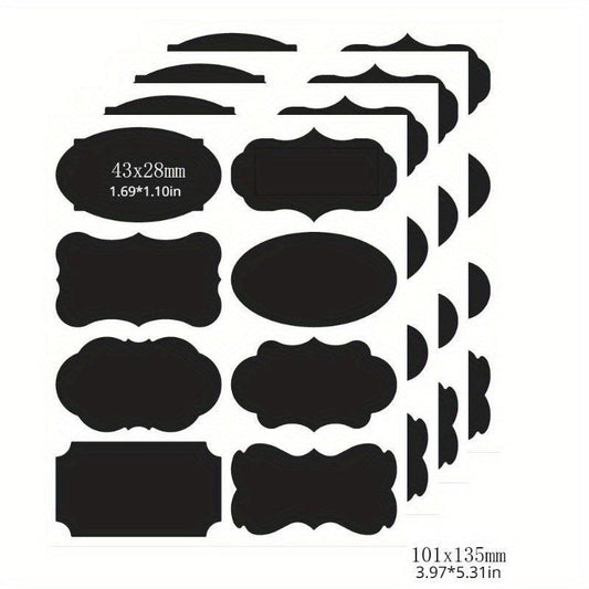 40pcs Chalkboard Label Stickers Waterproof with Chalk Marker