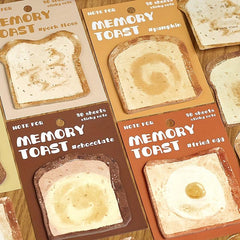 30 Sheets Sticky Memo Bread Series Toast Bread Message Paper