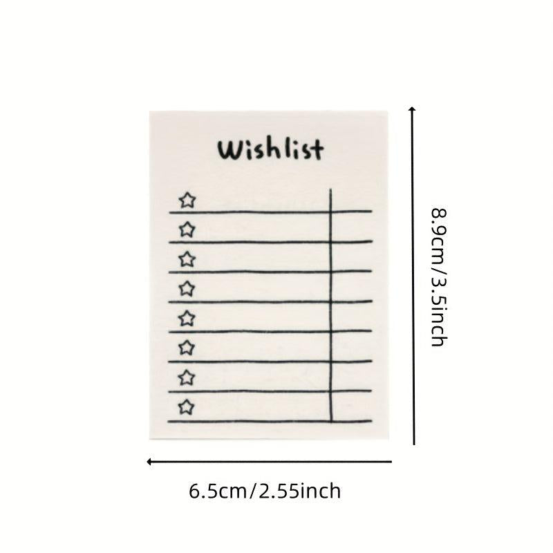 50 Sheets Learning Planner Tearable Memo Pad Mini Note Taking Memo Book