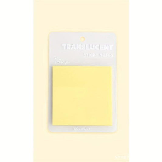 Colorful Clear Sticky Notes 5 Colors Self Adhesive Translucent Sticky Notes