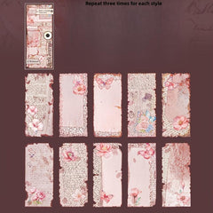30pcs Old Dream Book Art Journal Paper Pack Distressed Vintage Collage Pages