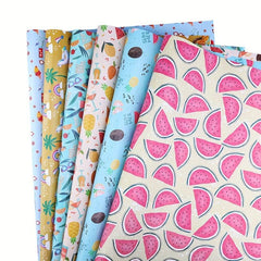 6pcs Christmas Wrapping Paper Holiday Arts Crafts Decor