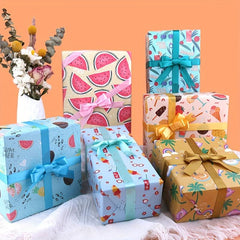 6pcs Christmas Wrapping Paper Holiday Arts Crafts Decor