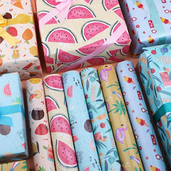 6pcs Christmas Wrapping Paper Holiday Arts Crafts Decor