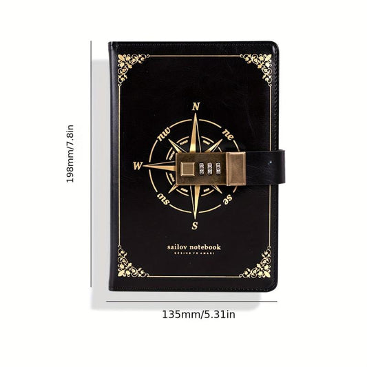 Vintage A5 Lock Password Meeting Record Office Notebook