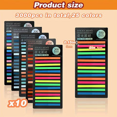 3000pcs Transparent Sticky Page Markers for Books Office School Supplies
