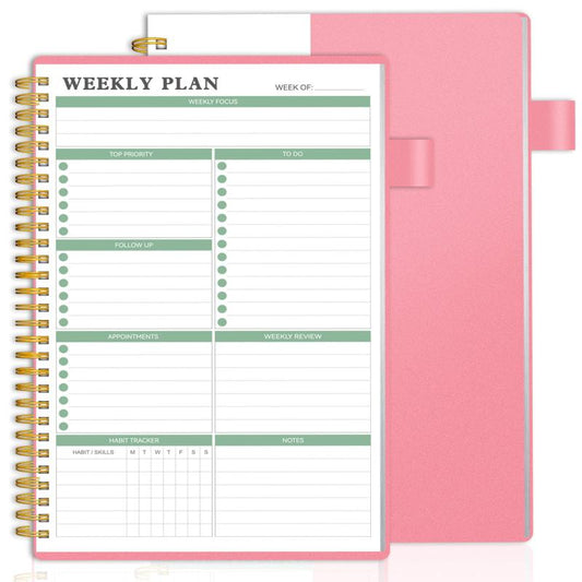 Undated Weekly Planner with Goals & Habit Tracker