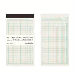 50PCS Retro Bill Memo Pad Narrative Chapter Series Material Decorative Paper