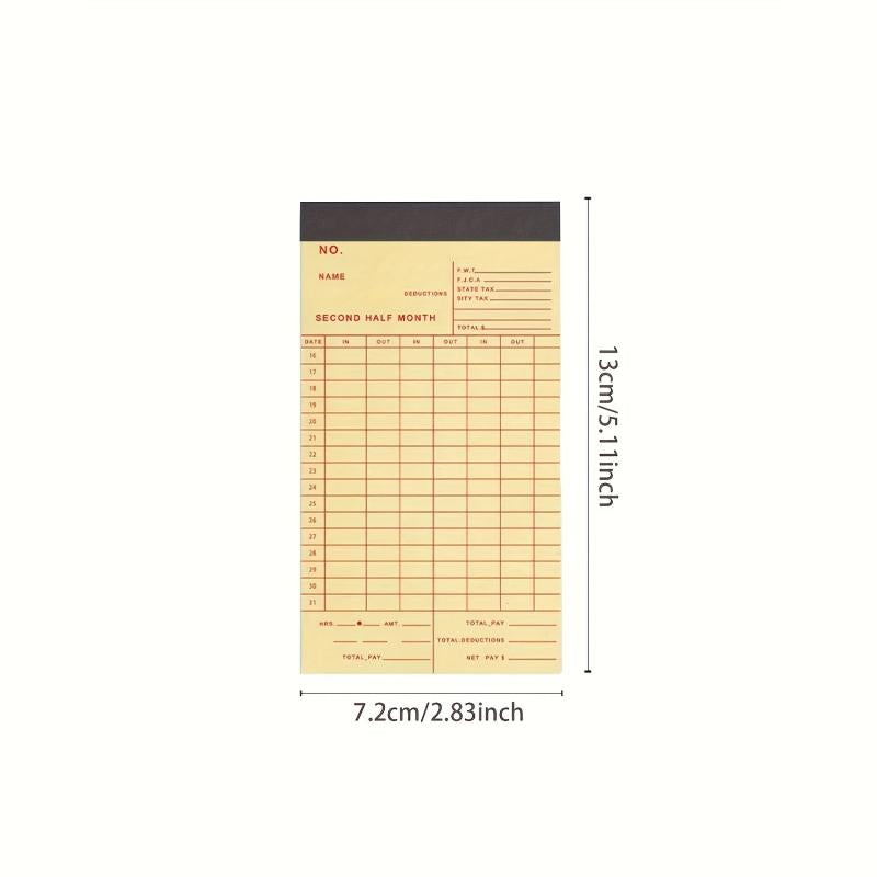 50PCS Retro Bill Memo Pad Narrative Chapter Series Material Decorative Paper