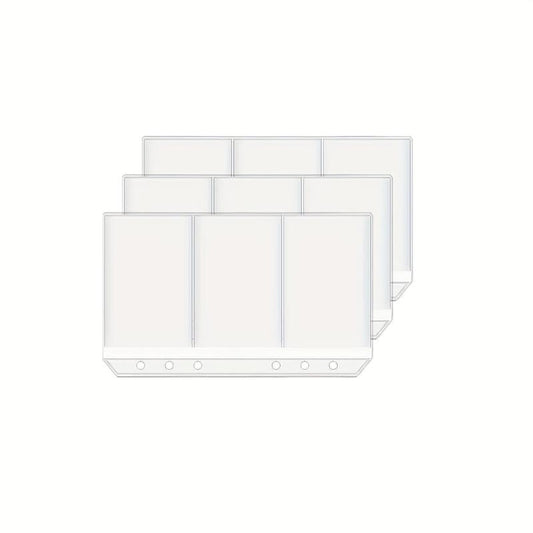 15pcs A6 Binder Pockets Budget Cash Envelopes for 6 Ring Binder Waterproof PVC