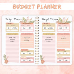 Spiral Budget Planner Expense Tracker With Monthly Finance Organizer