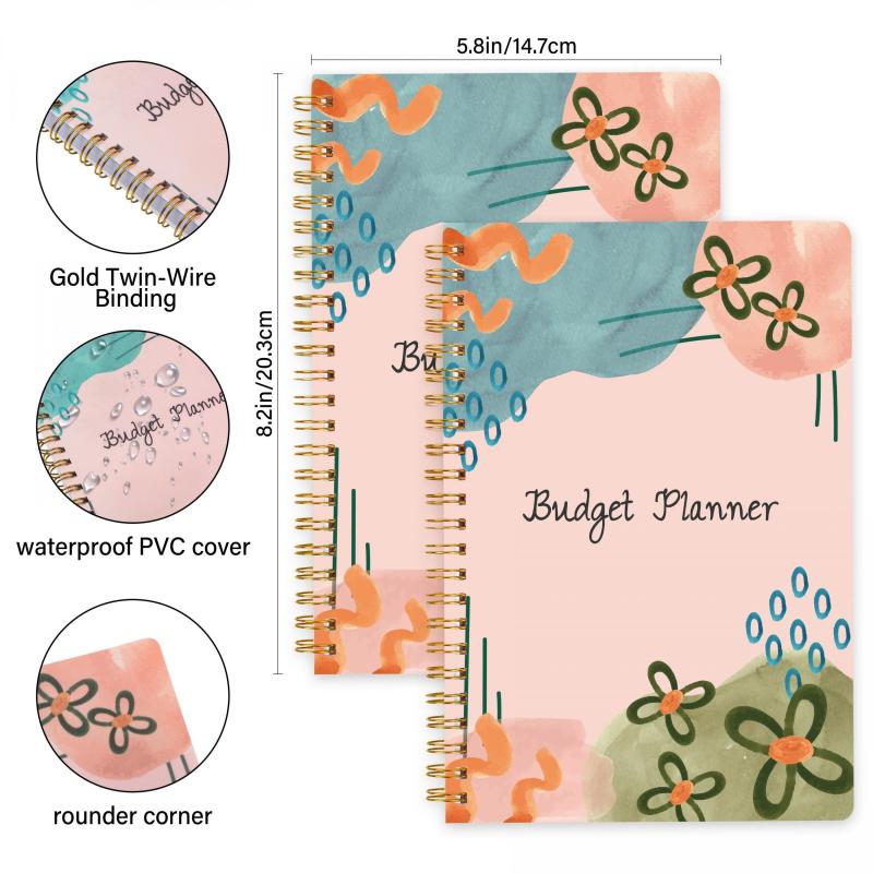 Spiral Budget Planner Expense Tracker With Monthly Finance Organizer