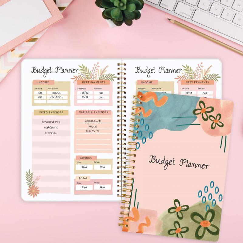 Spiral Budget Planner Expense Tracker With Monthly Finance Organizer