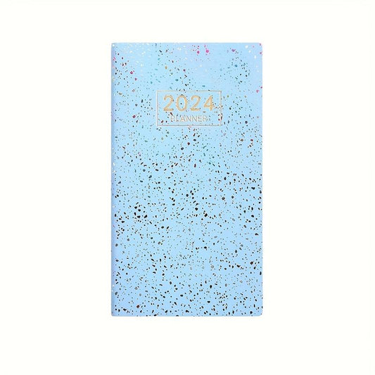 Colorful Starlight English Schedule Book Weekly Calendar Thin Leather Cover Note