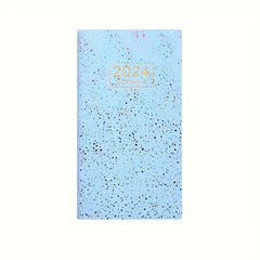 Colorful Starlight English Schedule Book Weekly Calendar Thin Leather Cover Note