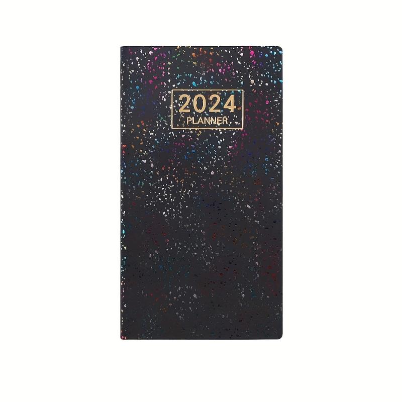 Colorful Starlight English Schedule Book Weekly Calendar Thin Leather Cover Note
