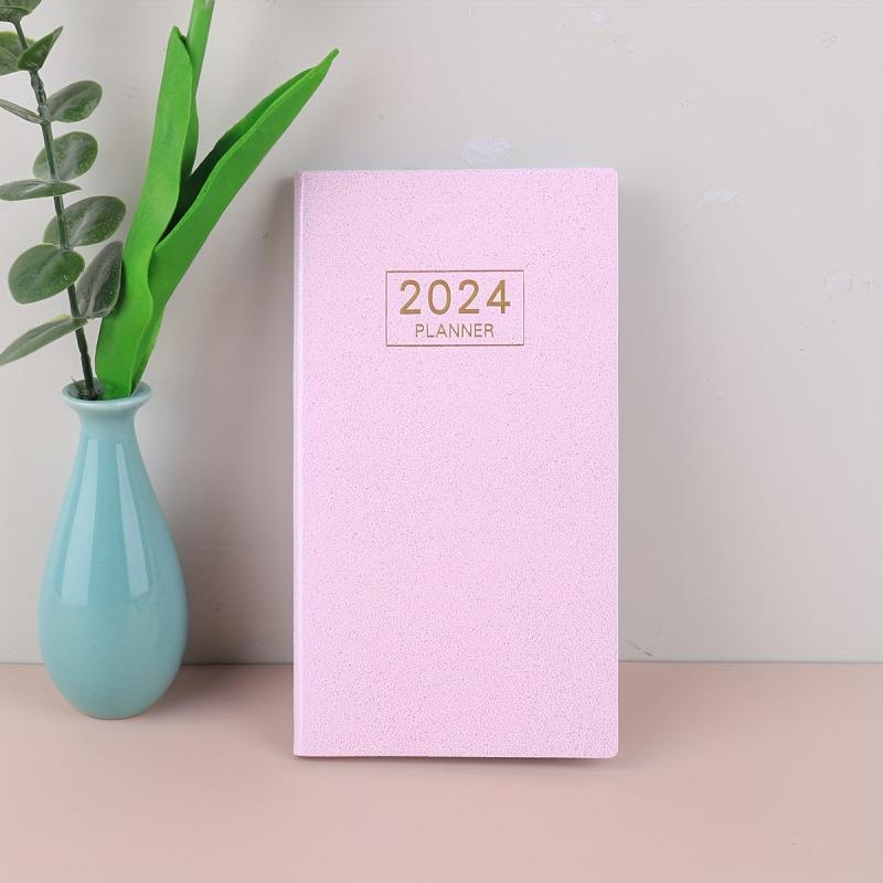Colorful Starlight English Schedule Book Weekly Calendar Thin Leather Cover Note