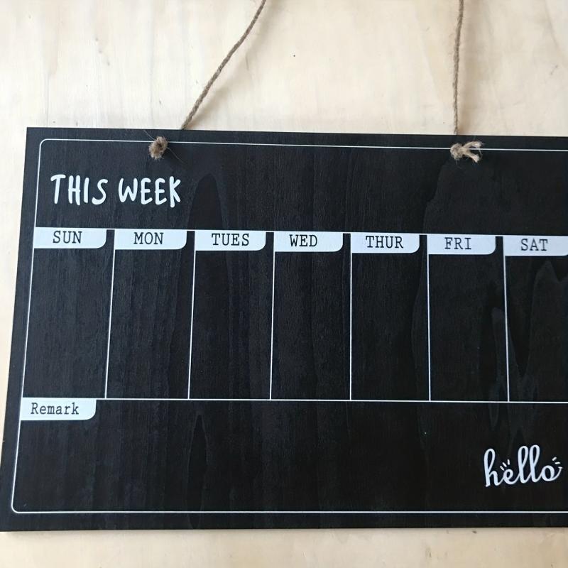 Wooden Calendar Small Blackboard Durable Decoration