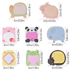16pcs Animal Sticky Notes Cartoon Sticky Notes Creative Self Sticky Notes