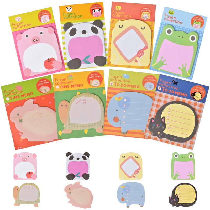 16pcs Animal Sticky Notes Cartoon Sticky Notes Creative Self Sticky Notes
