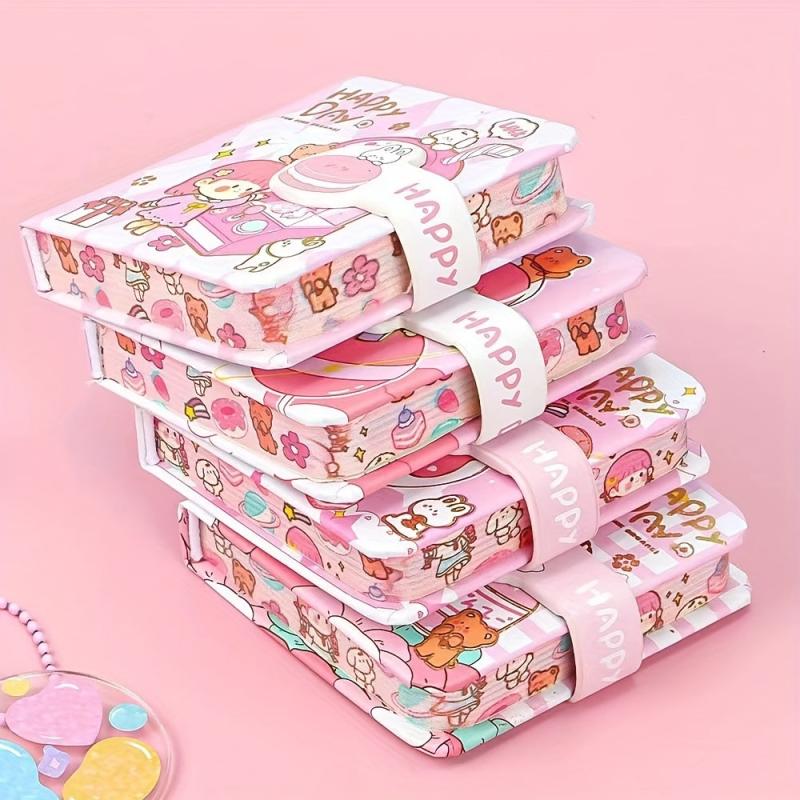 Leather Magnetic Buckle Hand Account Book Mini Cartoon Notebook