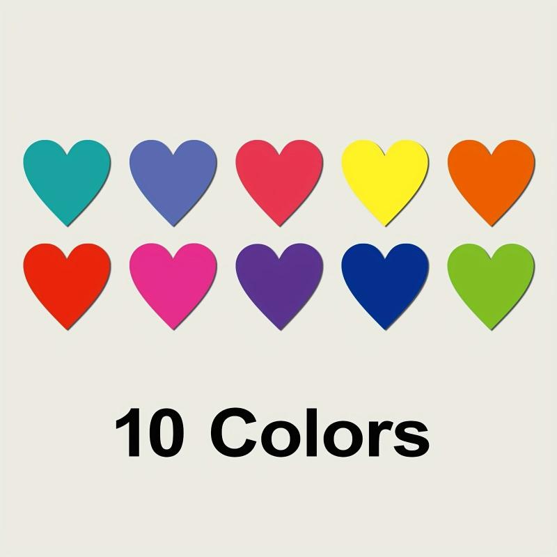 700 Colored Heart Dot Stickers 10 Colors Coding Labels Sticky Dots