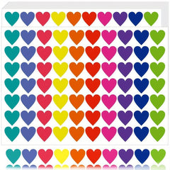 700 Colored Heart Dot Stickers 10 Colors Coding Labels Sticky Dots