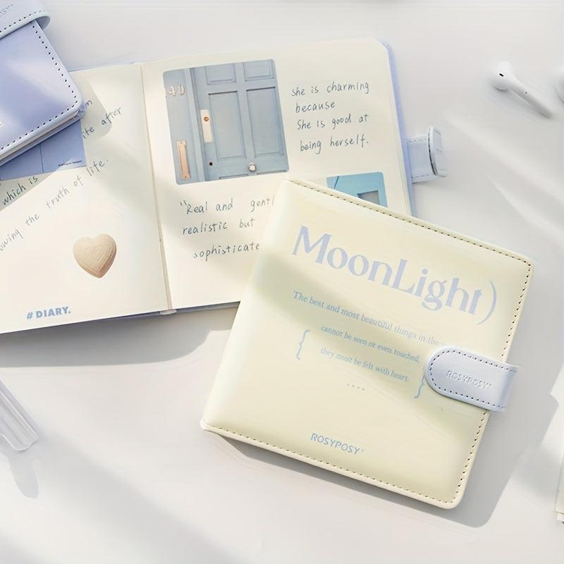 Square Magnetic Buckle Book Ins Style Solid Pu Notepad Notebook