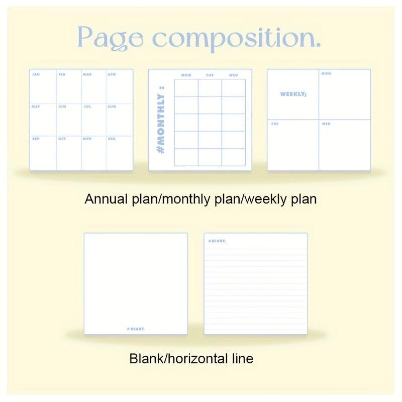 Square Magnetic Buckle Book Ins Style Solid Pu Notepad Notebook