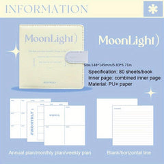 Square Magnetic Buckle Book Ins Style Solid Pu Notepad Notebook
