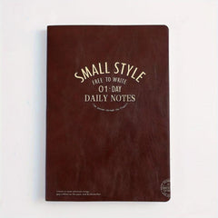 A5 Leather Notebook High Quality Touch of Real Leather Beige Paper 96 Thick