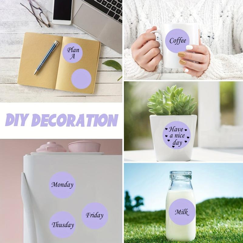 500pcs Purple Thermal Labels Stickers 5.08x5.08cm