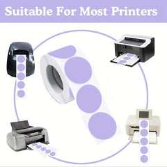 500pcs Purple Thermal Labels Stickers 5.08x5.08cm
