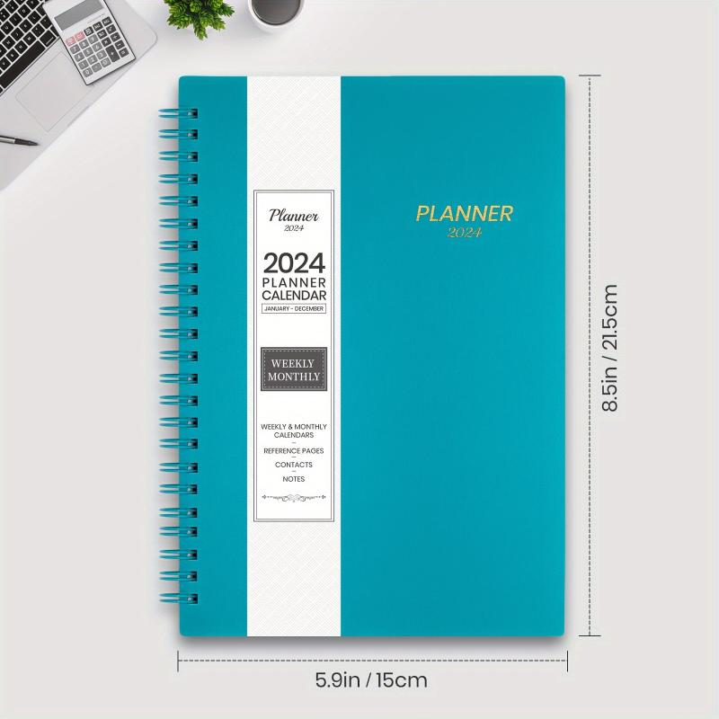 1PC Planner Weekly Monthly Calendar Spiral 12 Months From JAN to DEC Office Plan
