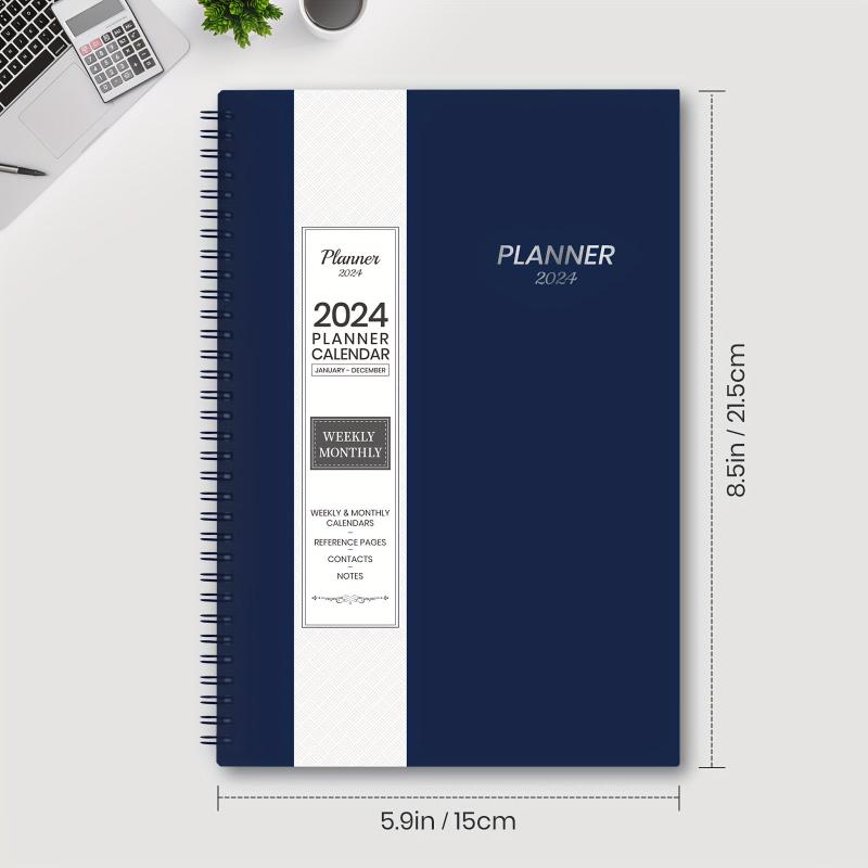 1PC Planner Weekly Monthly Calendar Spiral 12 Months From JAN to DEC Office Plan