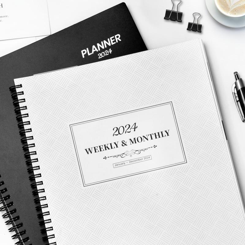 1PC Planner Weekly Monthly Calendar Spiral 12 Months From JAN to DEC Office Plan