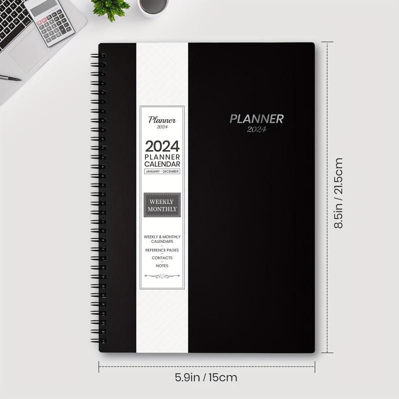 1PC Planner Weekly Monthly Calendar Spiral 12 Months From JAN to DEC Office Plan