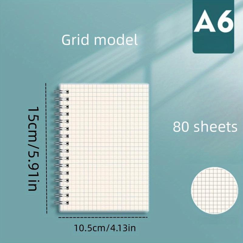 80 Sheets Matte PP Cover Coil Notebook B5 A5 A6 Thickened for Diary Schedule