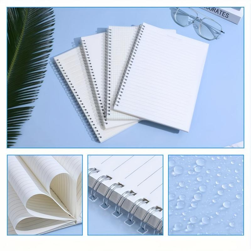 80 Sheets Matte PP Cover Coil Notebook B5 A5 A6 Thickened for Diary Schedule