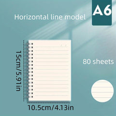 80 Sheets Matte PP Cover Coil Notebook B5 A5 A6 Thickened for Diary Schedule