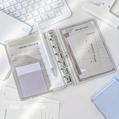 40 Pages Mini Pocket Loose Leaf Binder Notebook Student Planner Stationery