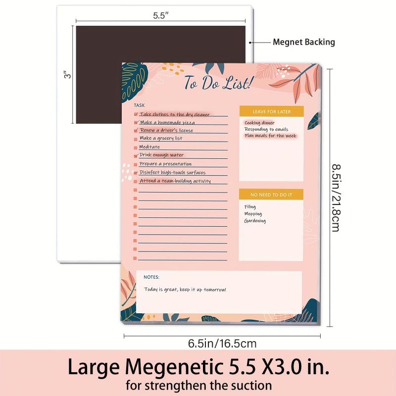 BUBU Pink Planner Magnetic Notepad - 52 Sheets