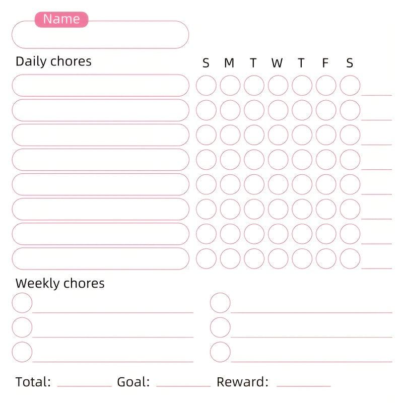 Magnetic Chore Chart for Students - Dry Erase Behavior & Reward Chart