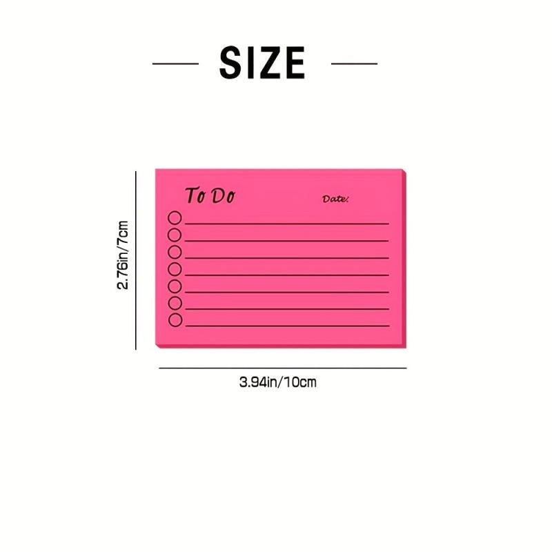 2 Pcs 9 Colors To Do Sticky Notes 50 Sheets Pad Memo Stickers